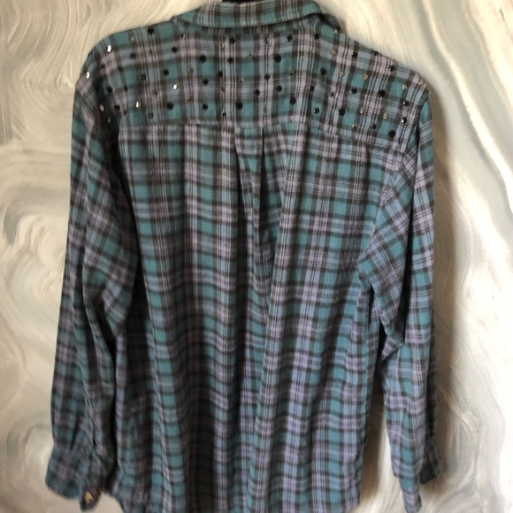 WHAT GOES AROUND COMES AROUND rhinestone vntg top - Picture 7 of 8